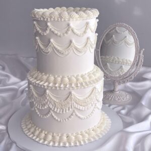 Tarta de Boda Clásica Vintage (Estilo Lambeth)