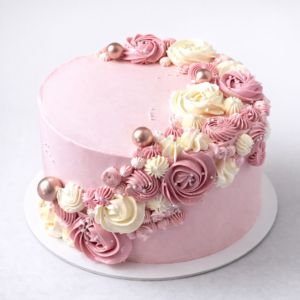 Tarta con rosetones