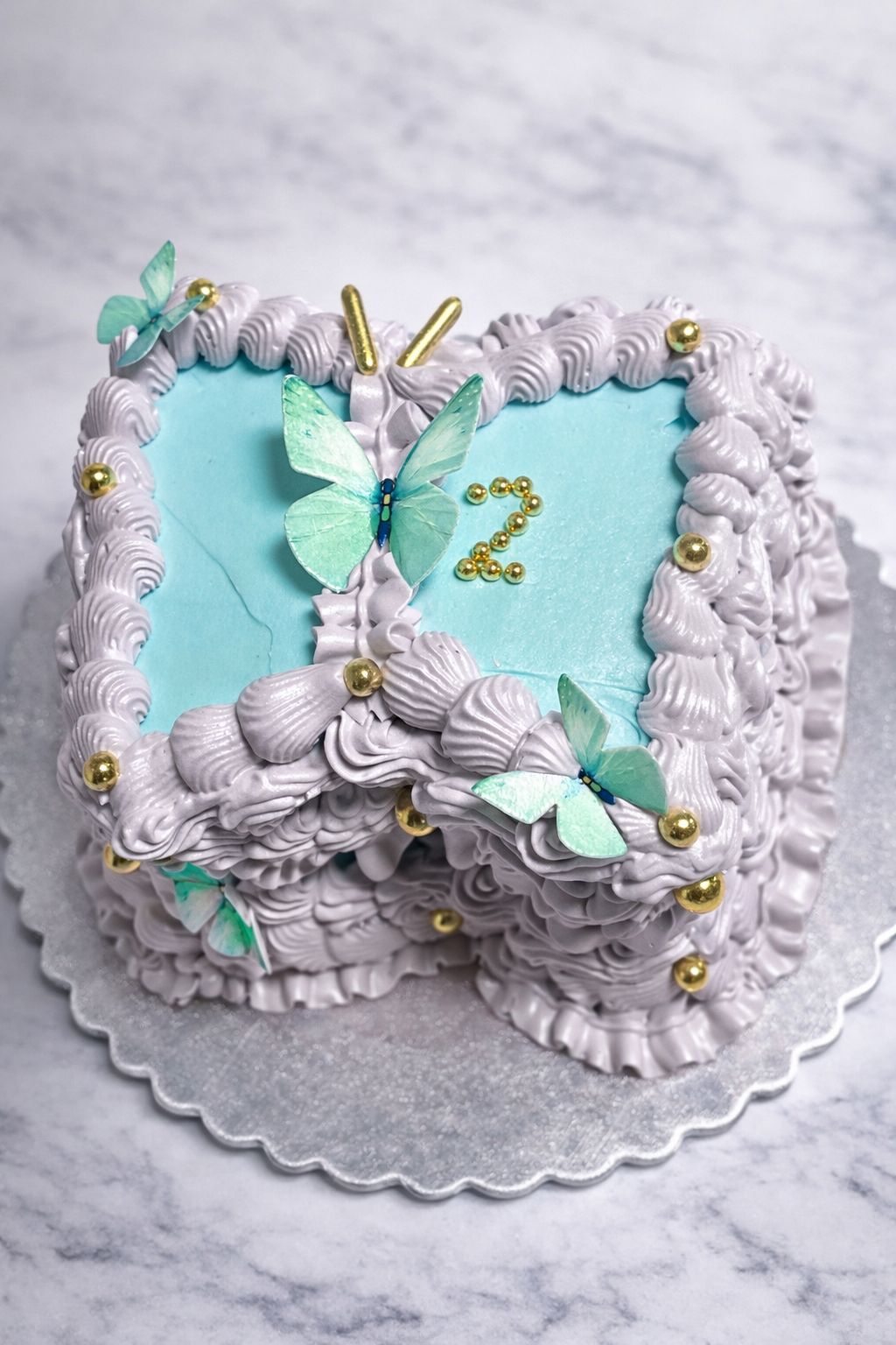 Tarta mariposa vintage